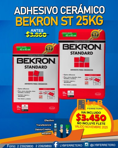 Bekron Estandar Saco 25kg 