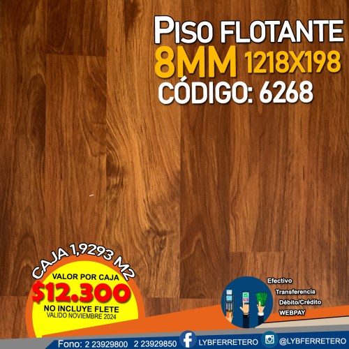 piso flotante 8mm 