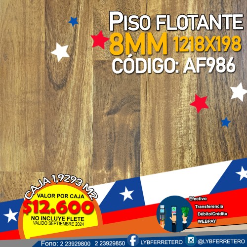 piso flotante 8mm 