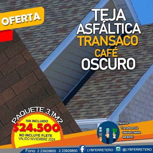 teja asfáltica café oscuro