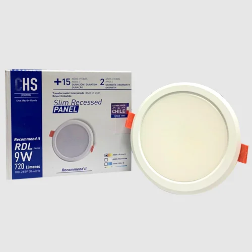 Panel embutido circular TG 9w cálida