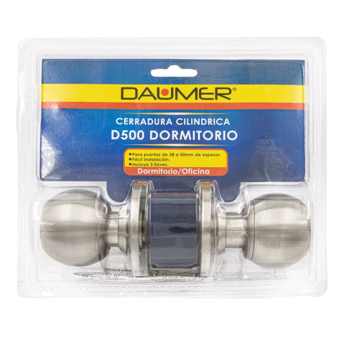Cerradura Dormitorio ACERO INOXIDABLE MOD.D-500
