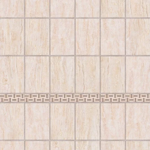 Simplisima Marmol Travertino Beige Cenefa Roma 6MM 1.20x2.40